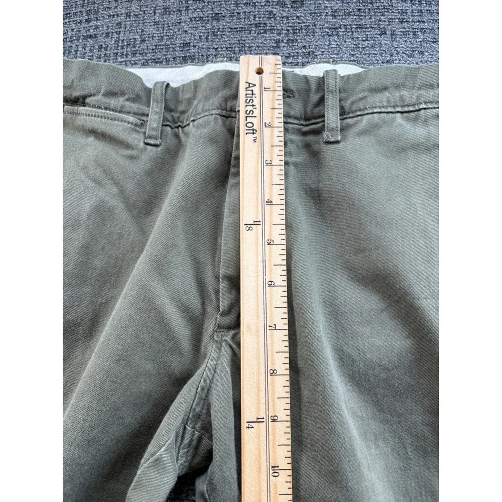 J.Crew Mens Stretch Chino Pants Olive Green Slim Straight 29x32‎ Cotton Blend